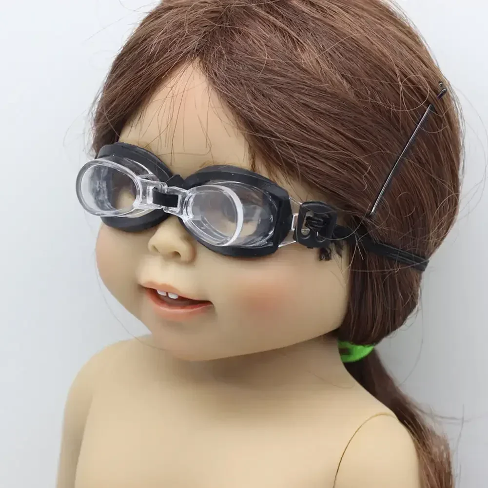 Puppen-Schwimmbrille für Labubu Macaron und 15–20 cm Baumwollpuppe und 1/6 1/4 1/3 BJD-Puppen, Spielzeug-Schwimmbrille, Tauchbrille