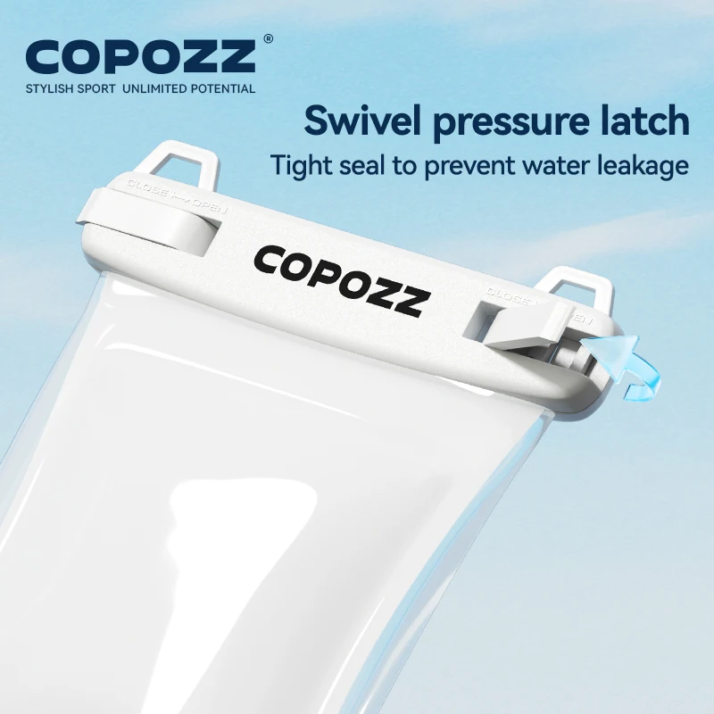 COPOZZ Custodia impermeabile universale, custodia impermeabile IPX8 per telefono per nuoto, spiaggia, kayak, custodia galleggiante sommergibile per smartphone da 7,5 pollici