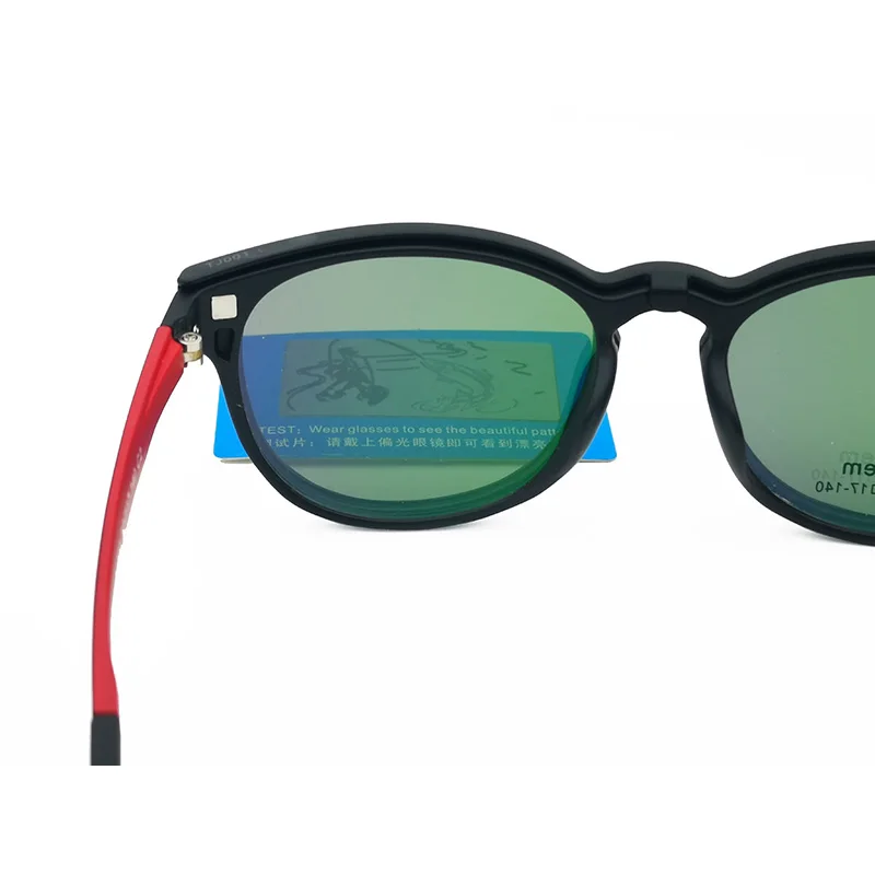 클래식 001 ULTEM 워커 모양 처방 안경(분리형 클립 포함) 편광 선글라스 렌즈 편리한 2 in 1 안경