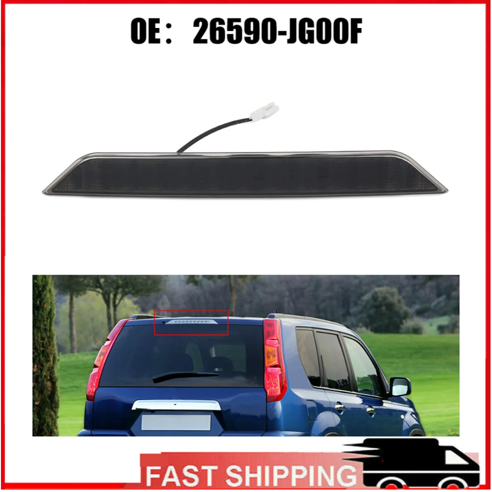 For Nissan X-Trail T31 2008-13 Auto Parts High Brake Light Red Light Color Wear-resistant 1 PC 26590-JG00F ABS+PC