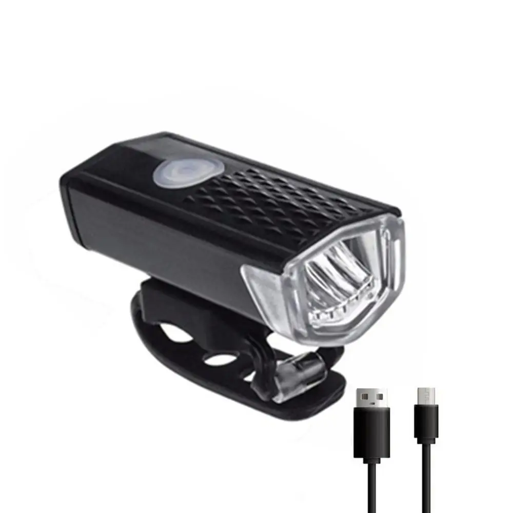 

2Pcs/Set USB Rechargeable Bike Lights Waterproof Easy To Install Bike Headlight Tail Light Set Black White Bike Accessories
