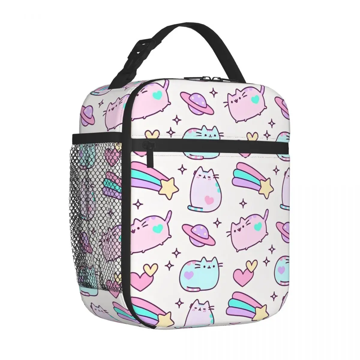 Funny Cute Pusheenns Insulated Lunch Bag Cooler Bag Meal Container Kawaii High Capacity Tote Lunch Box Bento Pouch Work Travel