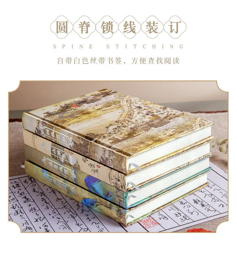 A5-Notizbuch, vollfarbig, blanko, Tagebuch „The Forbidden City Cultural Creative Gifts“, im chinesischen Stil, Ins Literary Vertical Line Diary – Detail 10
