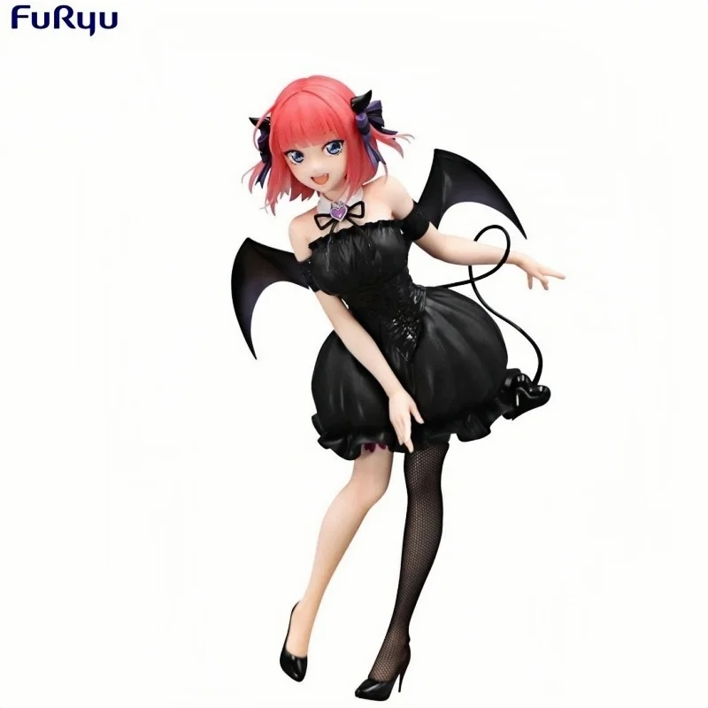 

НОВАЯ Оригинальная Фигурка FuRyu Gotoubun No Hanayome Накано Нино «Черный Ангел» – Коллекционная Настольная Милая Игрушка, Подарок
