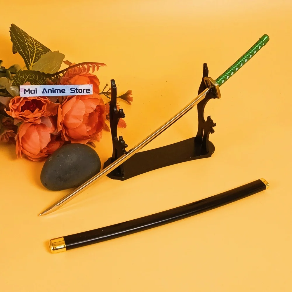 Couteau Ninja en métal, 10 pouces, Anime Bleach Katana Aizen Sousuke, taille réelle, sabre de samouraï japonais Katana, fausse épée non tranchante, jouet cadeau
