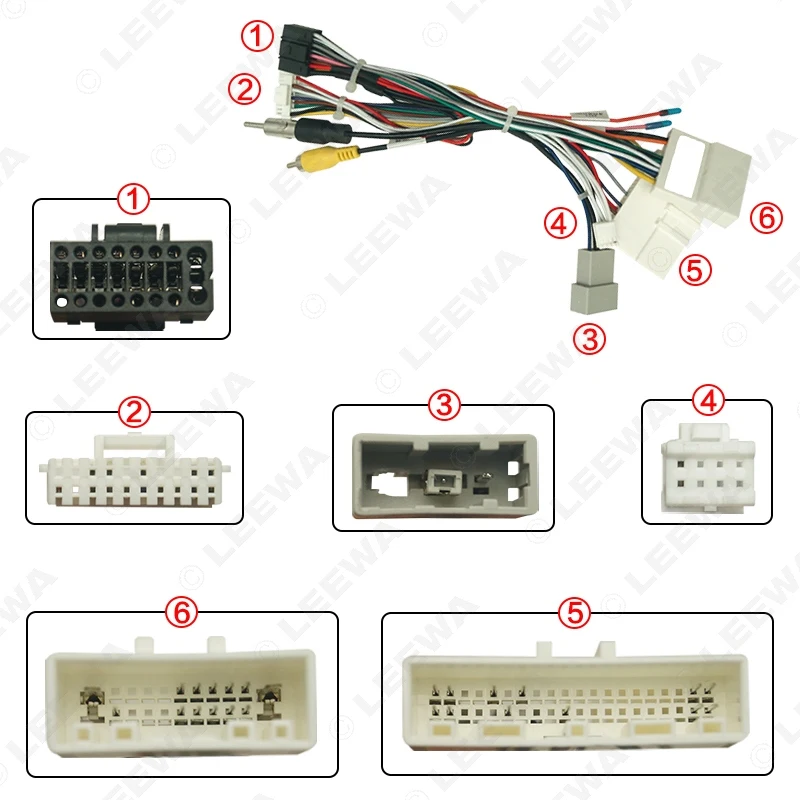 LEEWA سيارة 16pin ستيريو الأسلاك تسخير لنيسان XTrail (19-21)/قاشقاي(2019+)/رجلات (2019)/Teana/Altima(20-21) #2