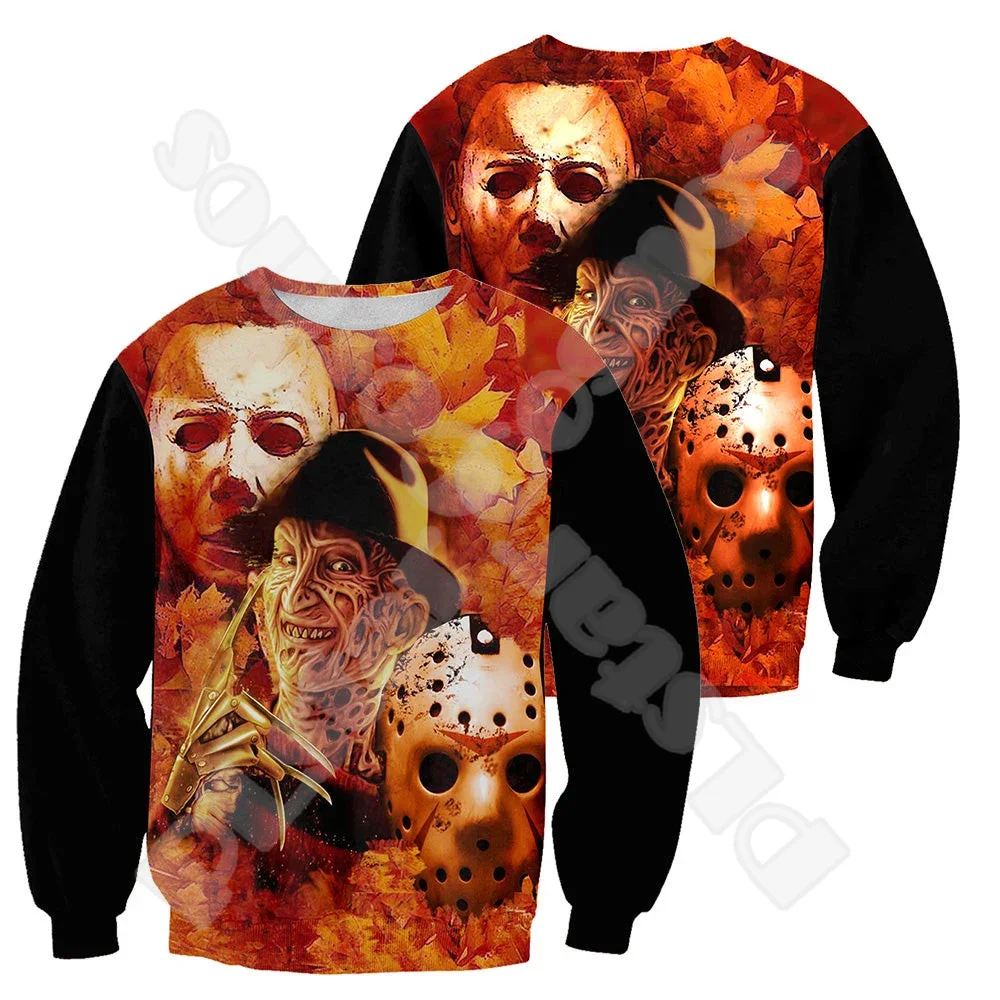 Halloween Michael Myers Horror Terror Movie Vintage Funny Retro Streetwear 3DPrint Harajuku Pullover Casual Jacket Hoodies X1