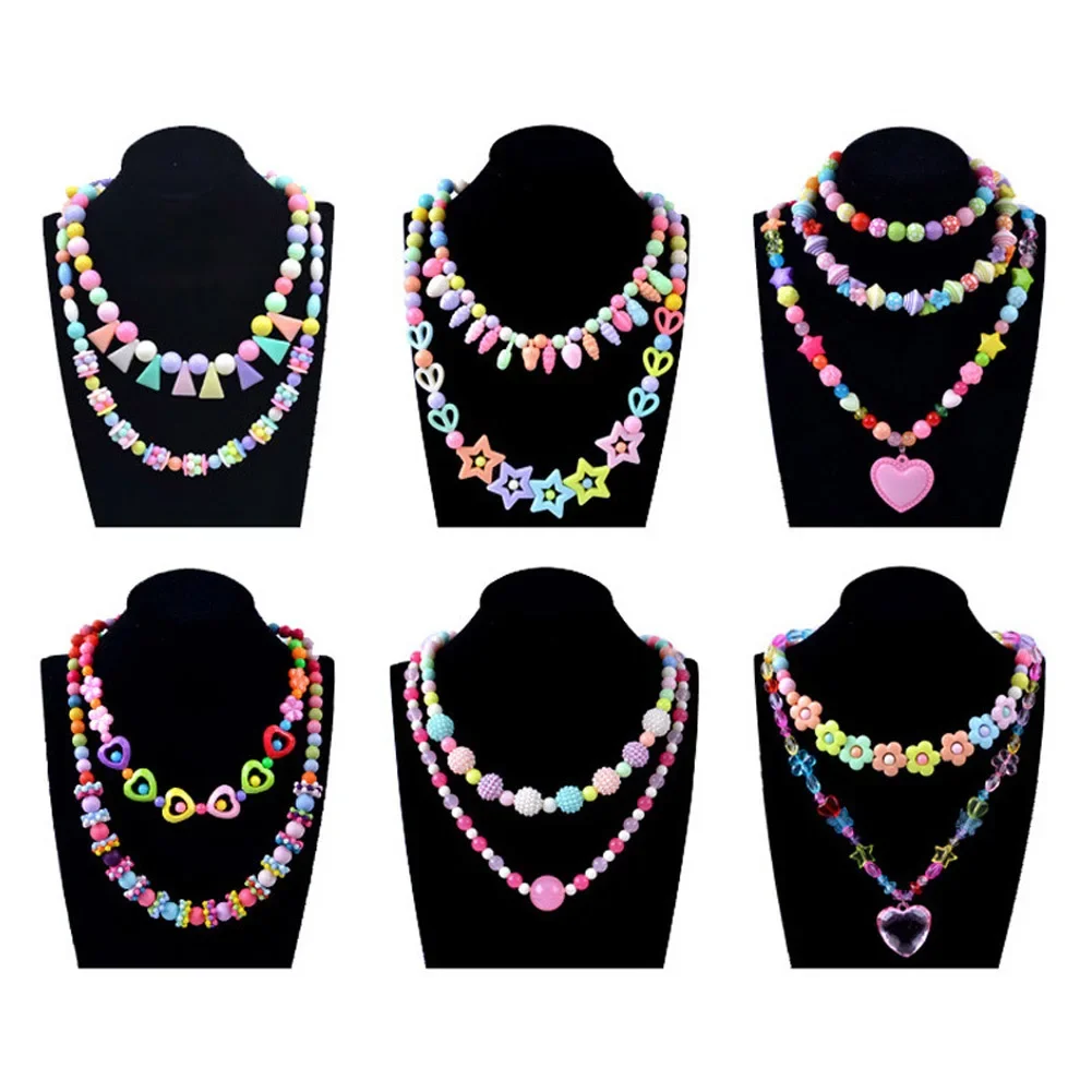 DIY Handmade frisado brinquedo para crianças, Criativo Loose Spacer Beads, Artesanato Making, Pulseira, Colar, Kit Jóias, Girl Gift, 500pcs