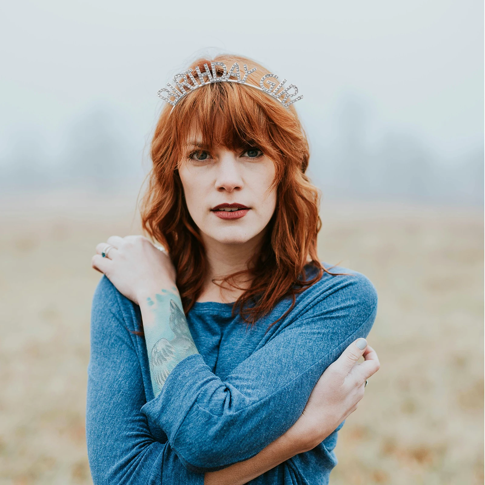 

Rhinestone Letter Headband Fun Headbands for Women Birthday Decorations Girls Crown Headpiece