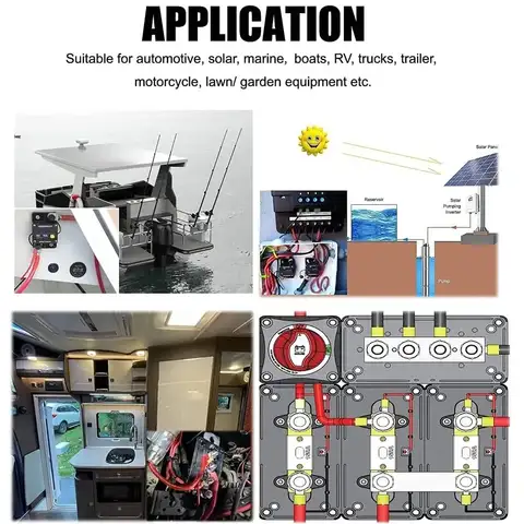 M6 M8 Bus Bar Terminal Block 12V/24V Battery Power Stud Junction Heavy Duty Power Distribution Stud for Car Truck RV Boat 10 best sales 12v terminal - №2