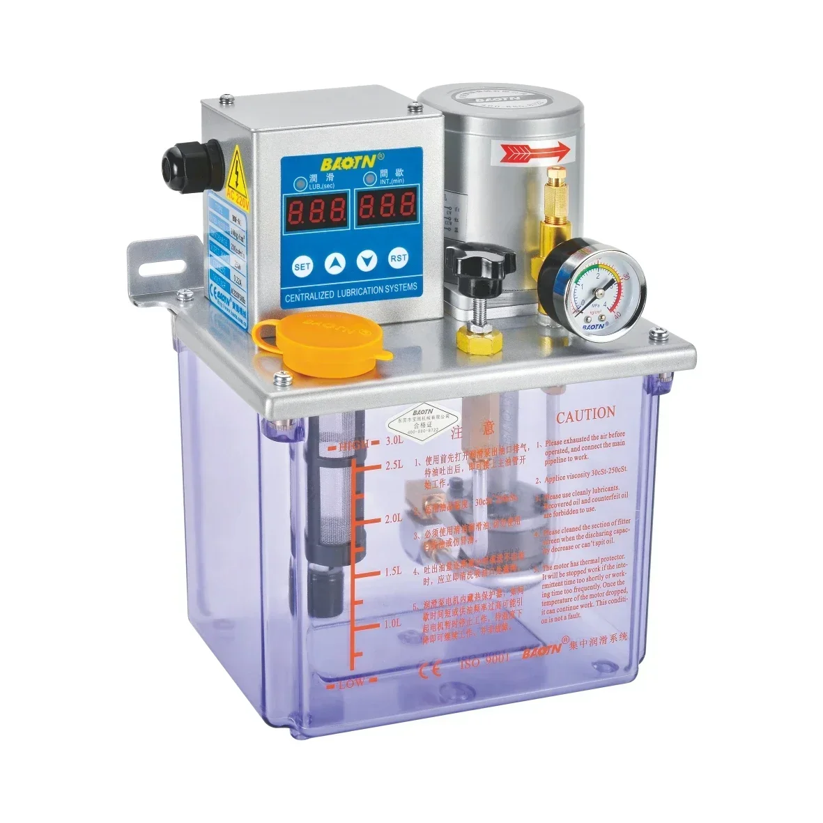 BAOTN BTB  Oil Lubrication Resistance Type Low Pressure Central Automatic Lubrication Oil Pump Digital Display