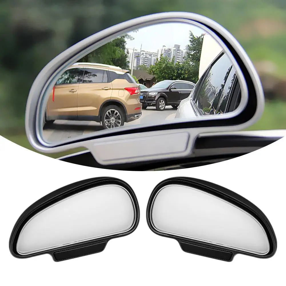 Blind Spot Reversing Mirror Adjustable Glass Curved 3R Car Add On Wide View Rearview Auxiliary Mirror for Parking Safety