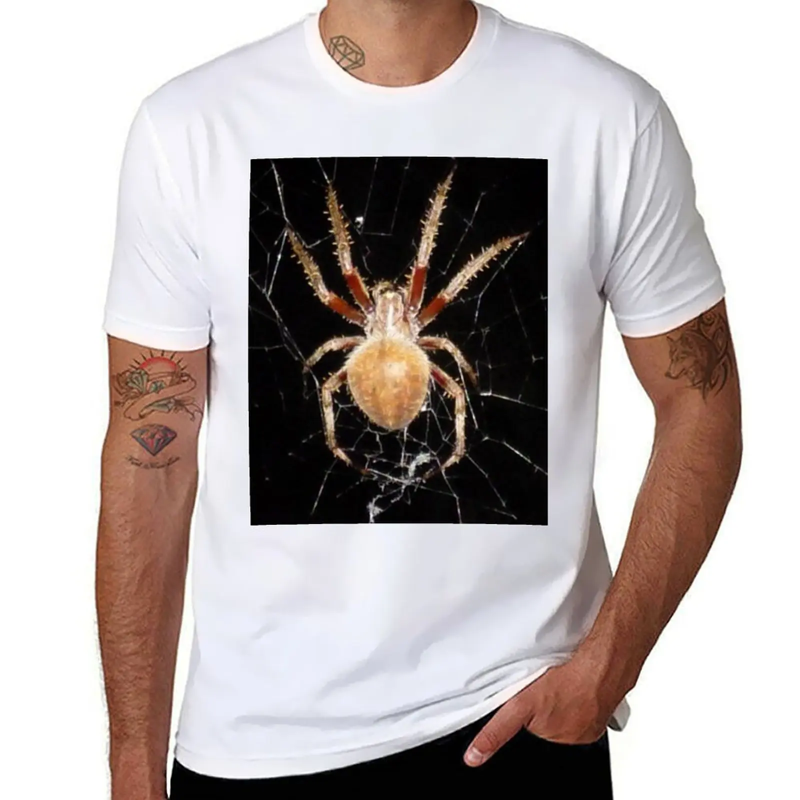 

Spider in the Night T-Shirt cotton t shirts man 100% g man t shirts for men T-Shirt
