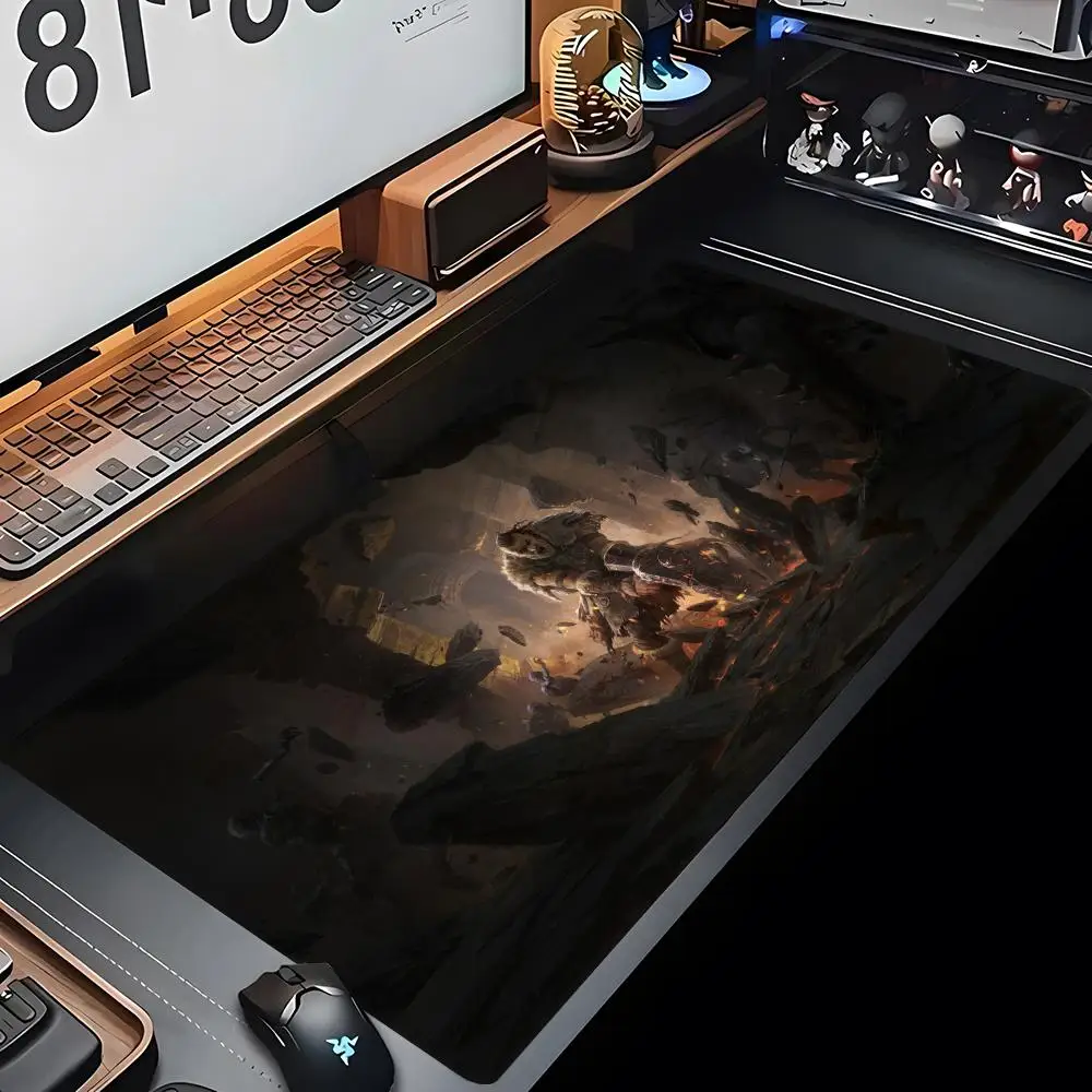 

MINISO-path Of Exile 2 Коврик для мыши Игровой коврик для мыши Абстрактный большой стол для ПК 900x400x5 мм