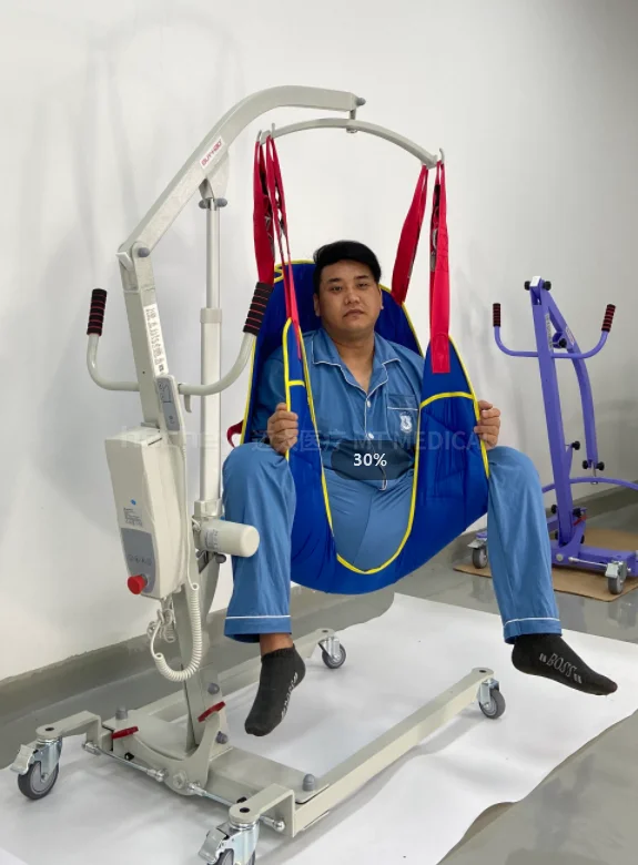 Picture 6: Home Use Aluminium Mobile  Patient Folding Electric Patient Lift and Transfer Help The Disabled Toilet and Change