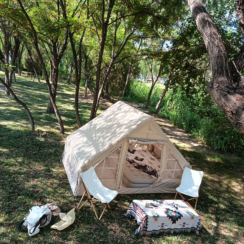 

Factory Can Customize Portable Outdoor Camping Tent Oxford Cloth Inflatable Tent