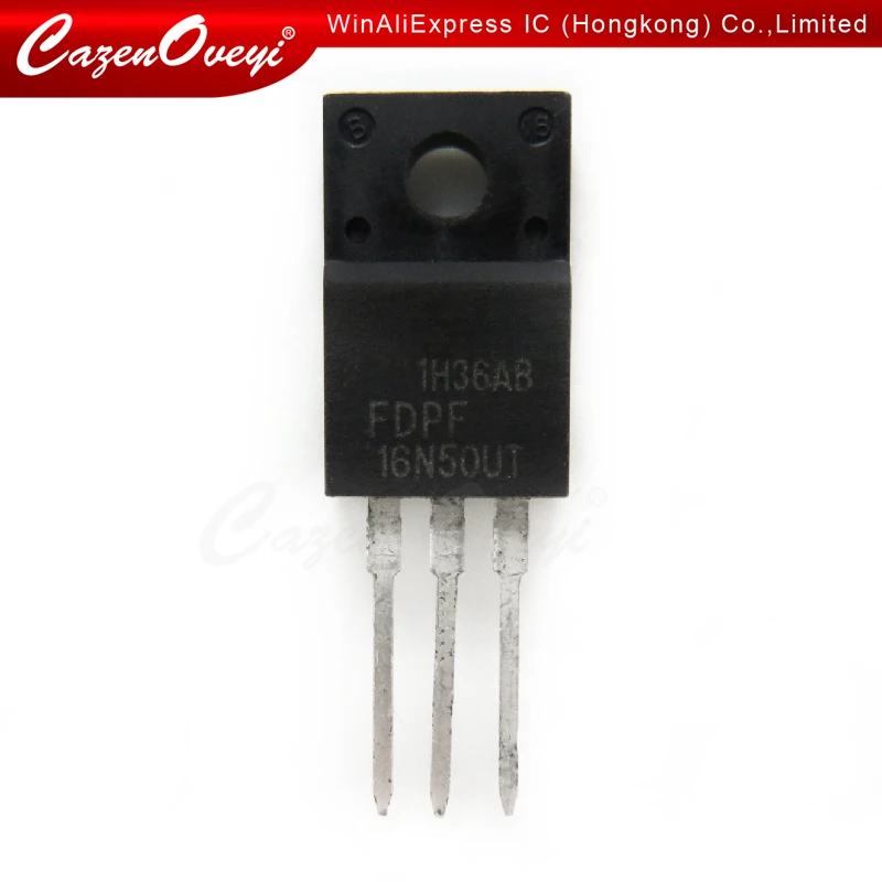 10pcs/lot FDPF16N50UT FQPF16N50 16N50 TO-220F 16A 500V In Stock