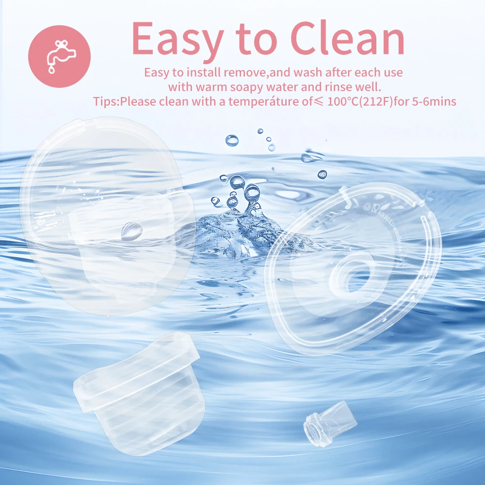 أجزاء مضخة الثدي يمكن ارتداؤها متوافقة مع مضخة S18 S21، وكوب تجميع الحليب، وصمام شفة منقار البط، وغشاء السيليكون #6
