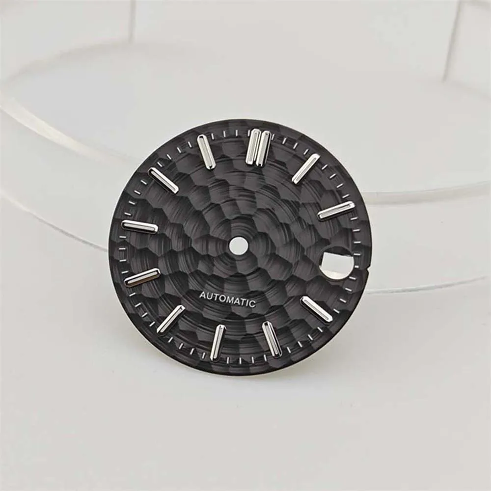 Quadrante dell'orologio fai-da-te quadrante dell'orologio luminoso verde da 28,5 mm per accessori modificati per orologio con movimento NH35 NH36