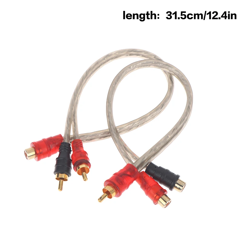 1/2/3Pcs 1 Female To 2 Male 1 Male To 2 Female Y Splitter Adapter Connector Cord For Car Audio System Subwoofer Player