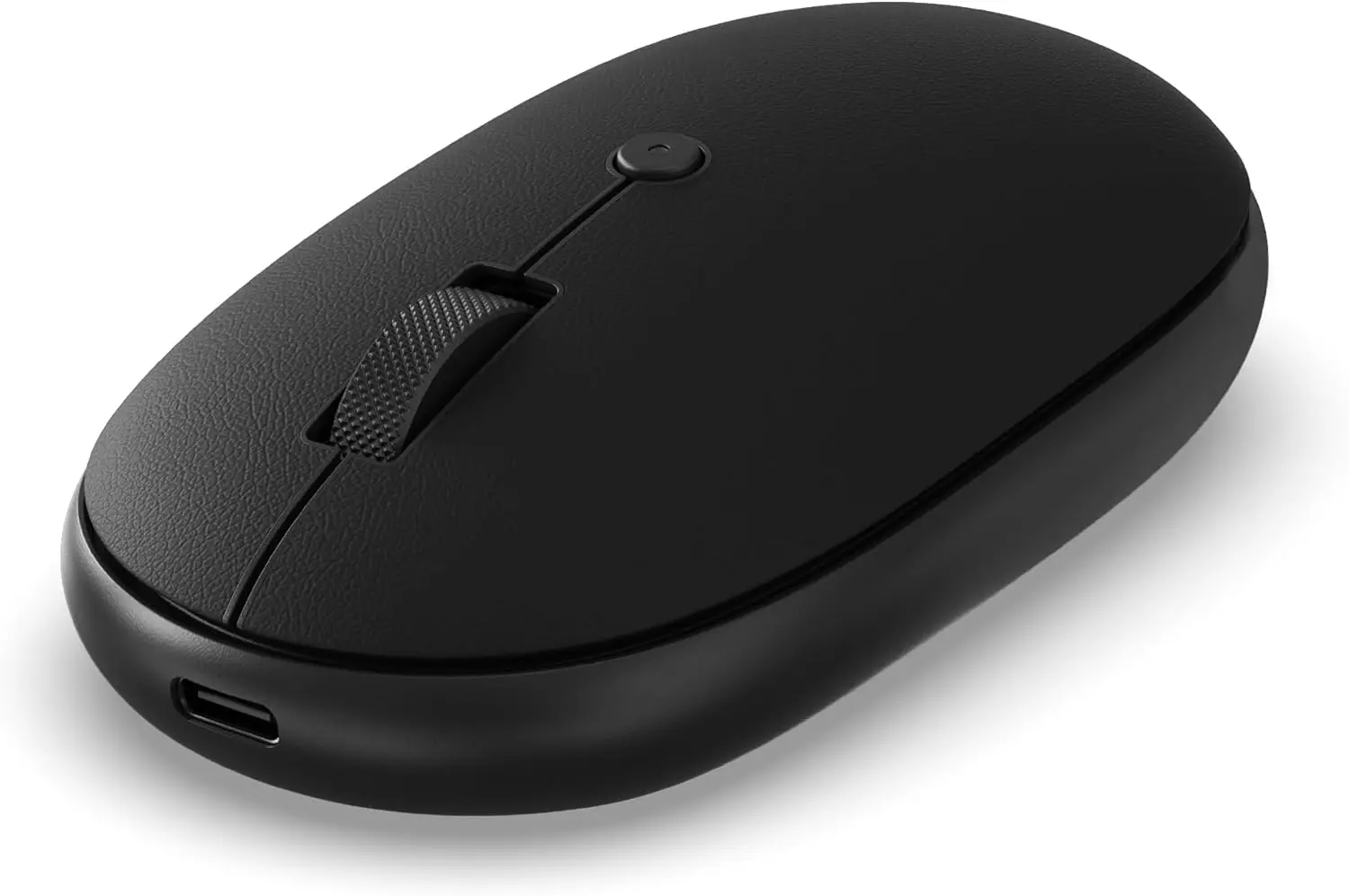 

USB-C Rechargeable Bluetooth Mouse, Connect 3 Devices, Compact Portable for Laptop Computer Tablet - Black