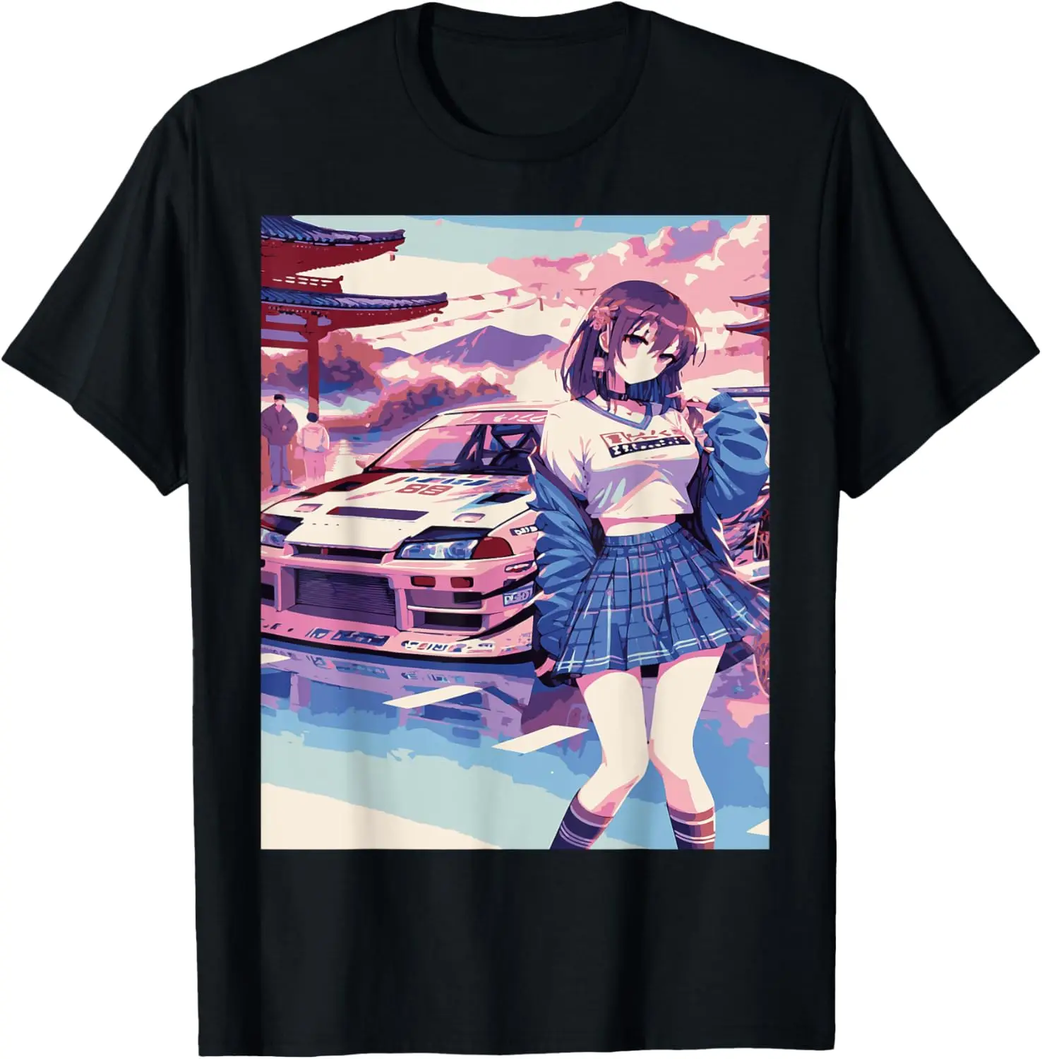 JDM Girl Race Car Anime Kawaii Girls Love Drifting Japanese T-Shirt