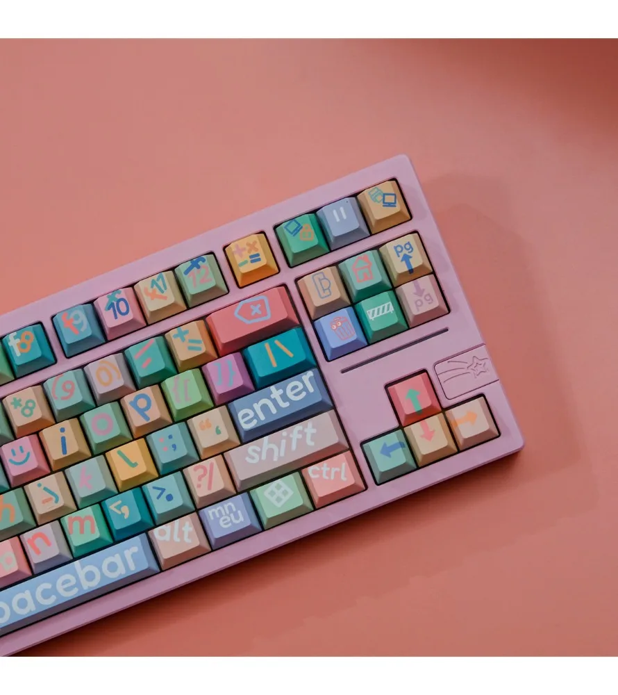 Sublimation mechanical keyboard cap wooting drunk deer pink big character keycap PBT original factory highly personalized