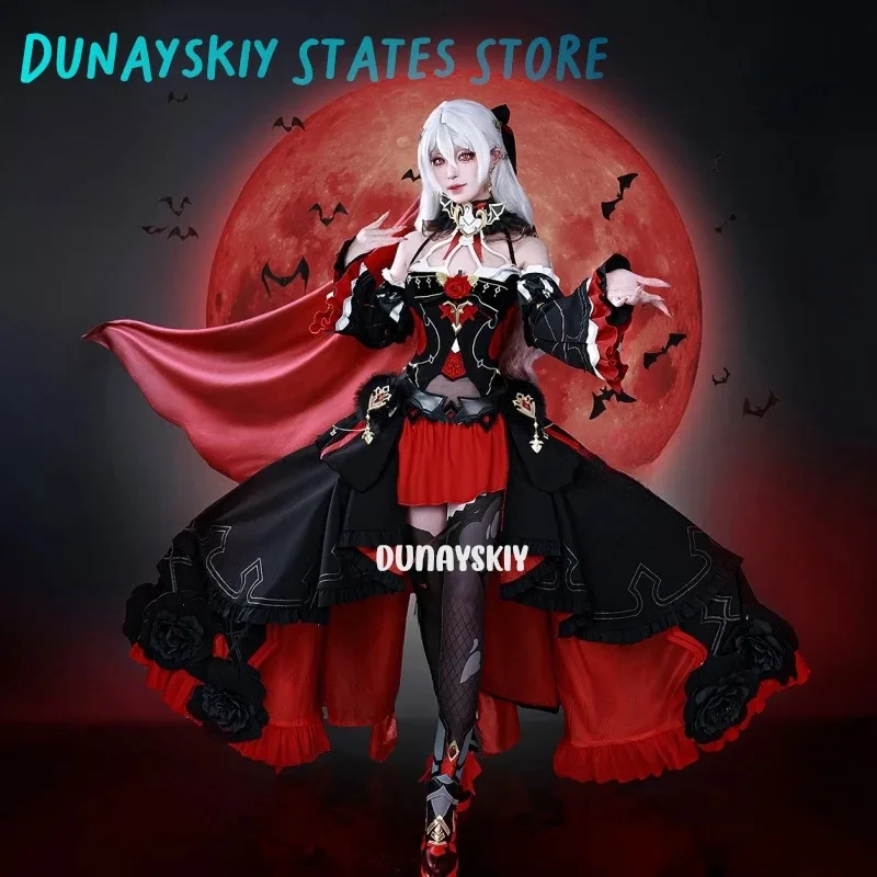 

asdh8@Honkai Impact: Under The Great Moon Theresa Apocalypse Cosplay Costume For Halloween Christmas Comic Con Game Party Clothe