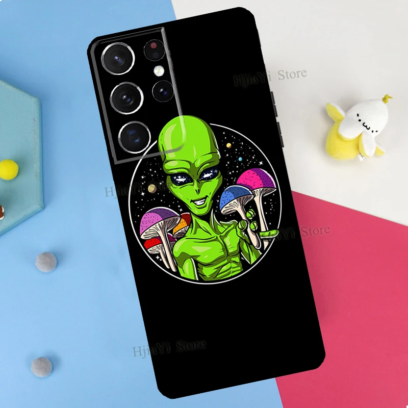 Space Alien Magic Phone Case For Samsung Galaxy S23 S22 Ultra Note 20 10 S8 S9 S10 Plus S20 FE S21 FE Cover