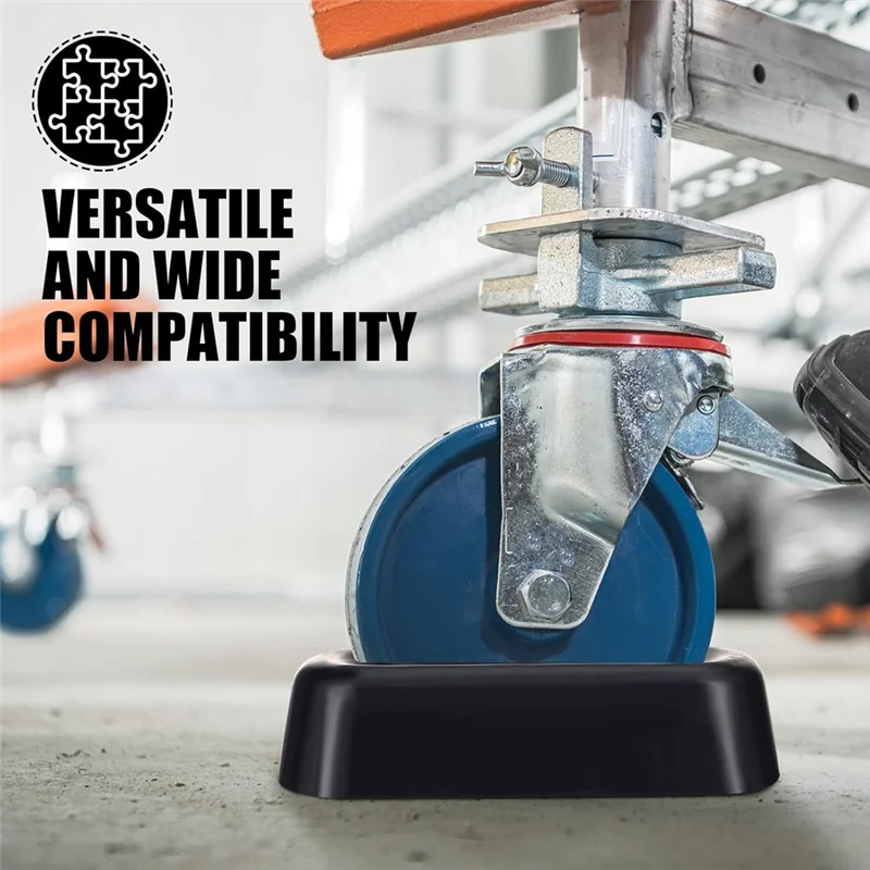 ABGR-Jack Wheel Chock Rubber Caster Trailer Dock 6 Inci Stabilizer Penghenti Roda Tunggal Transportasi untuk Kargo Trailer Perjalanan