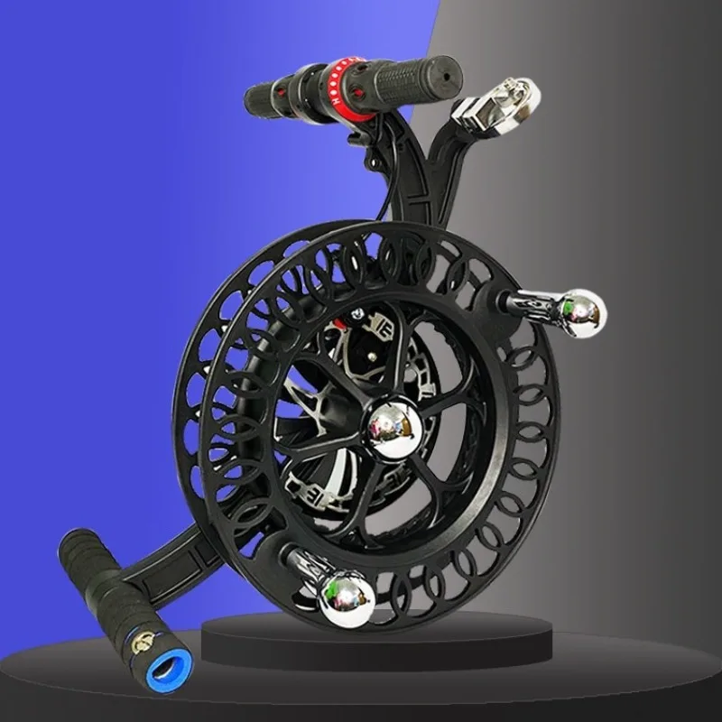 Premium Silent Kite Harness Reel, Alloy Belt Spool Wheel with Brake, Anti-Reverse Line Winder for Easy Flying