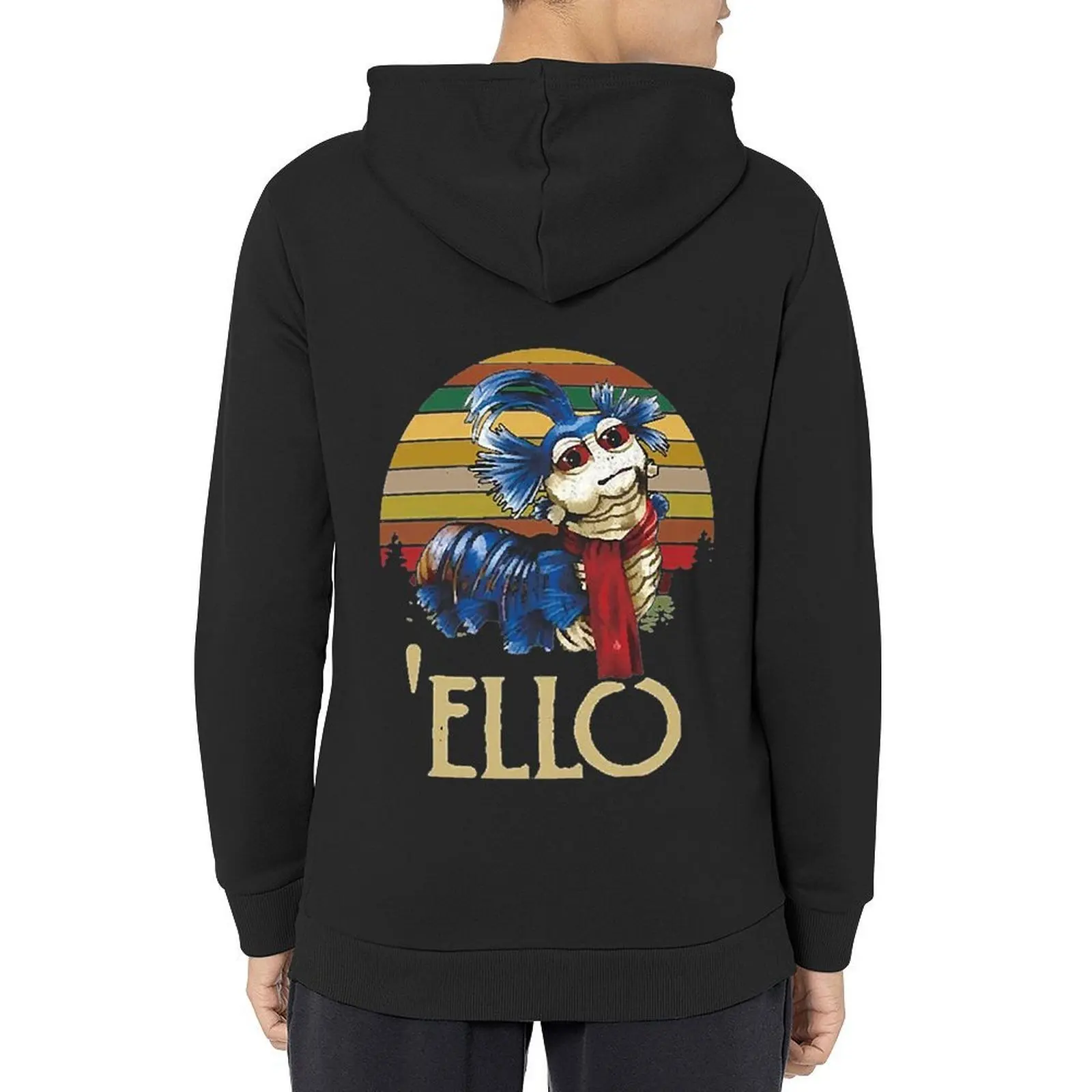 

Labyrinth The Worm Ello Cult Labyrinth Vintage Retro T-Shirt Hoodie autumn jacket men man hoodie
