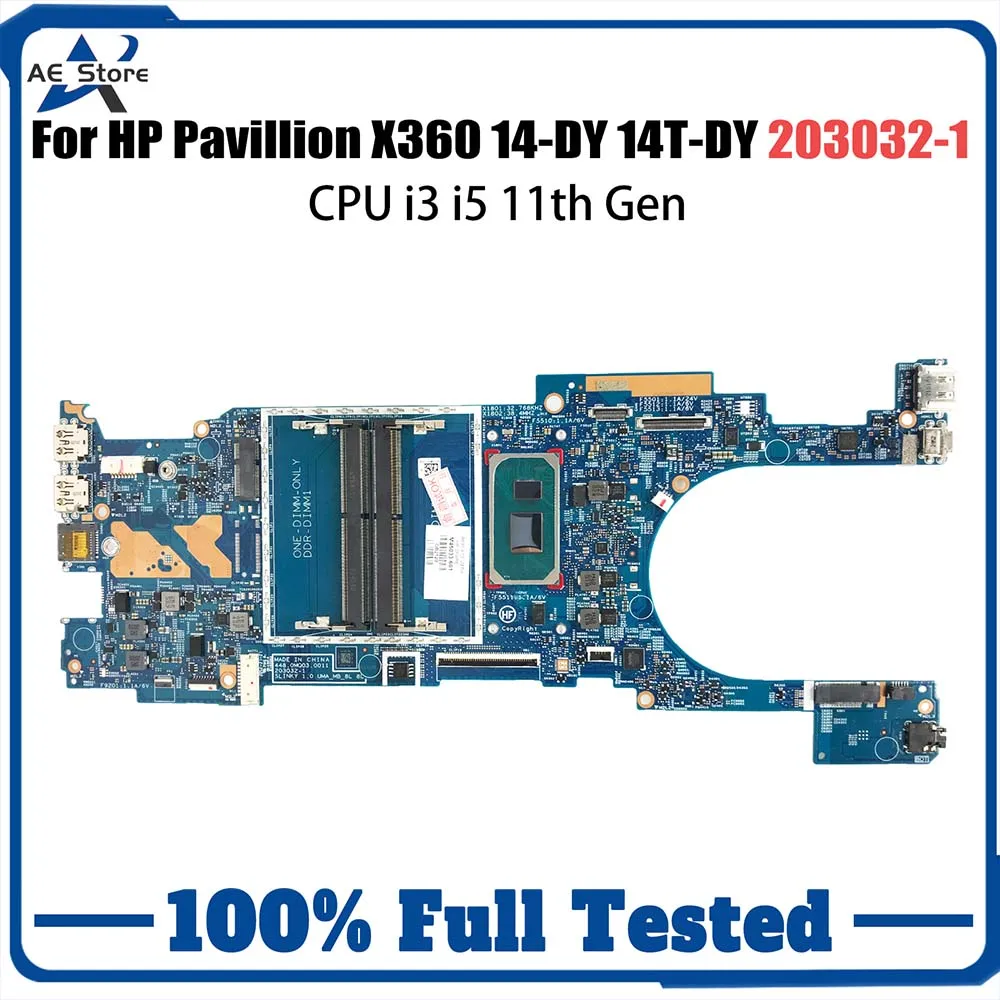 

Материнская плата для ноутбука HP 14-DY 14T-DY 203032-1 Gold 7505 i3-1125G4 i5-1135G7 M45749-601 M45032-601 Материнская плата Pavillion X360