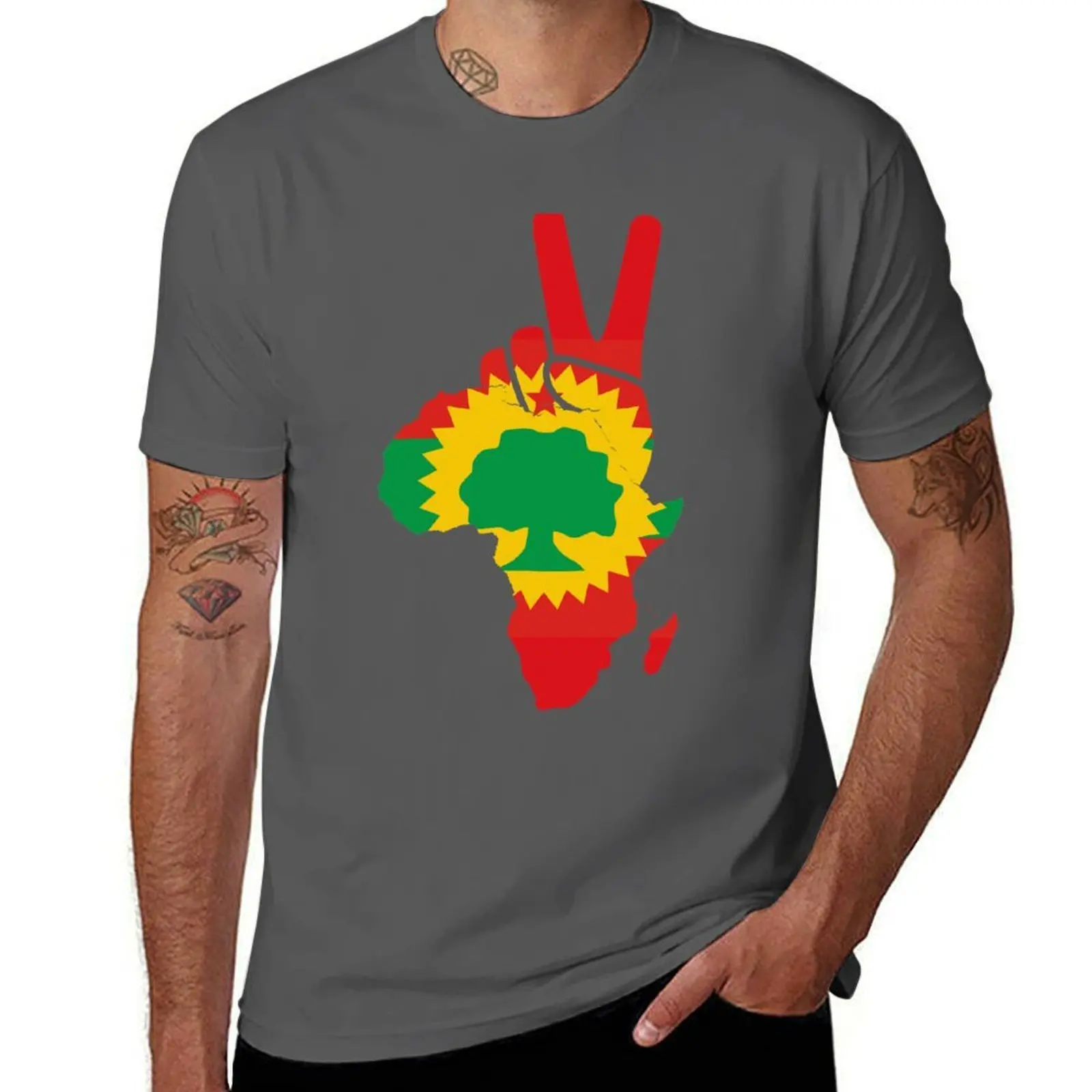 

Oromo Flag Africa map Ethiopia T-Shirt t shirt man cotton funny t shirts dark humor T-Shirt