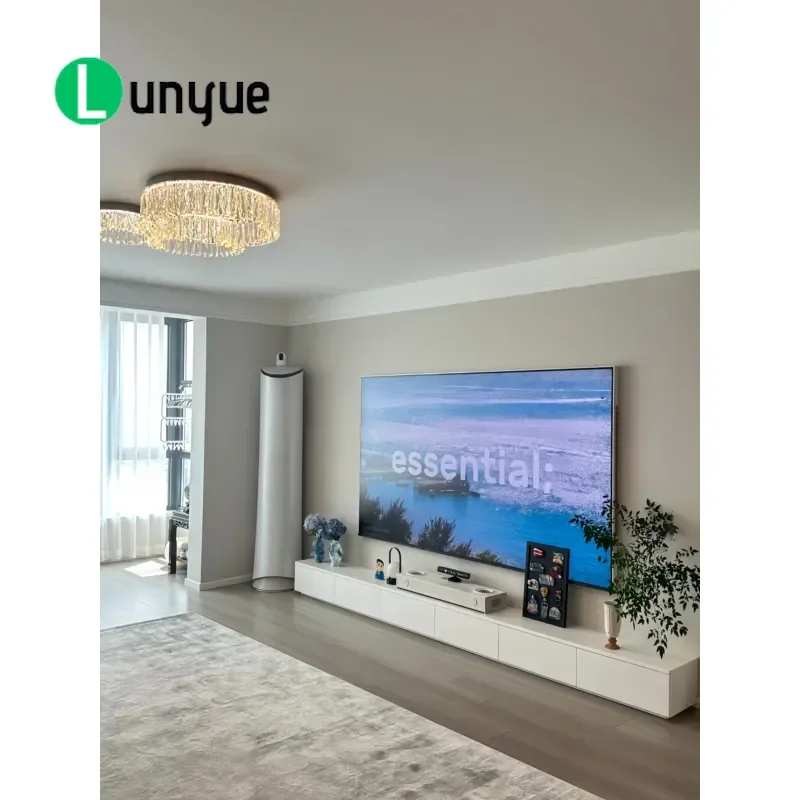 Modern Wooden TV Cabinet Custom Size Living Room Furniture Multi Functional Storage For Home Hotel Fits TVs Over 65 Inches