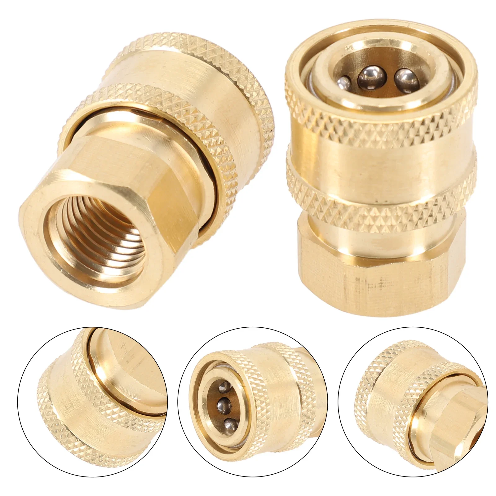 

Pressure Washer Coupler Convert Your Pressure Washer Socket with 2 Brass Fittings 1/4 Inch NPT Female Couplers