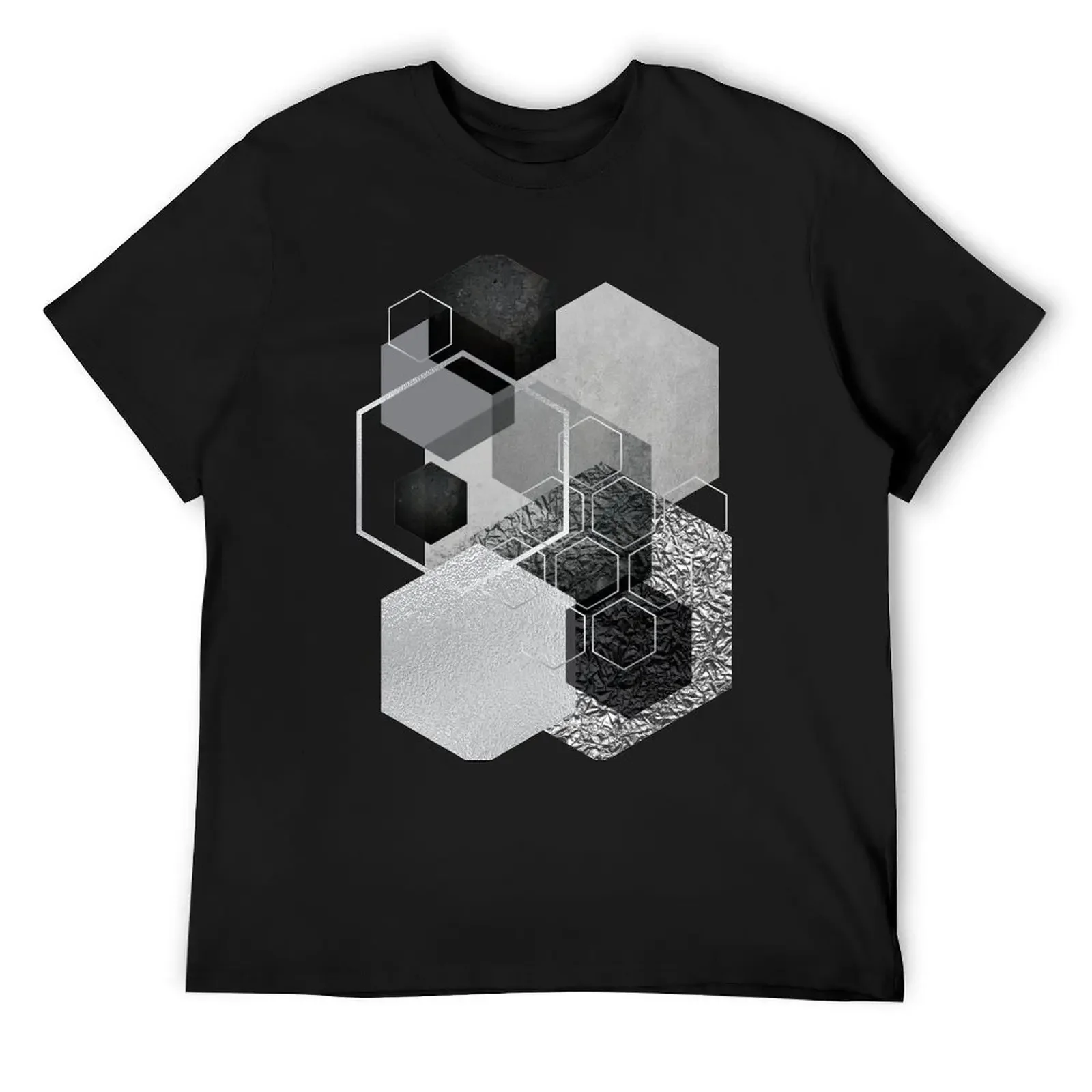 

Black and Silver Geometric T-Shirt