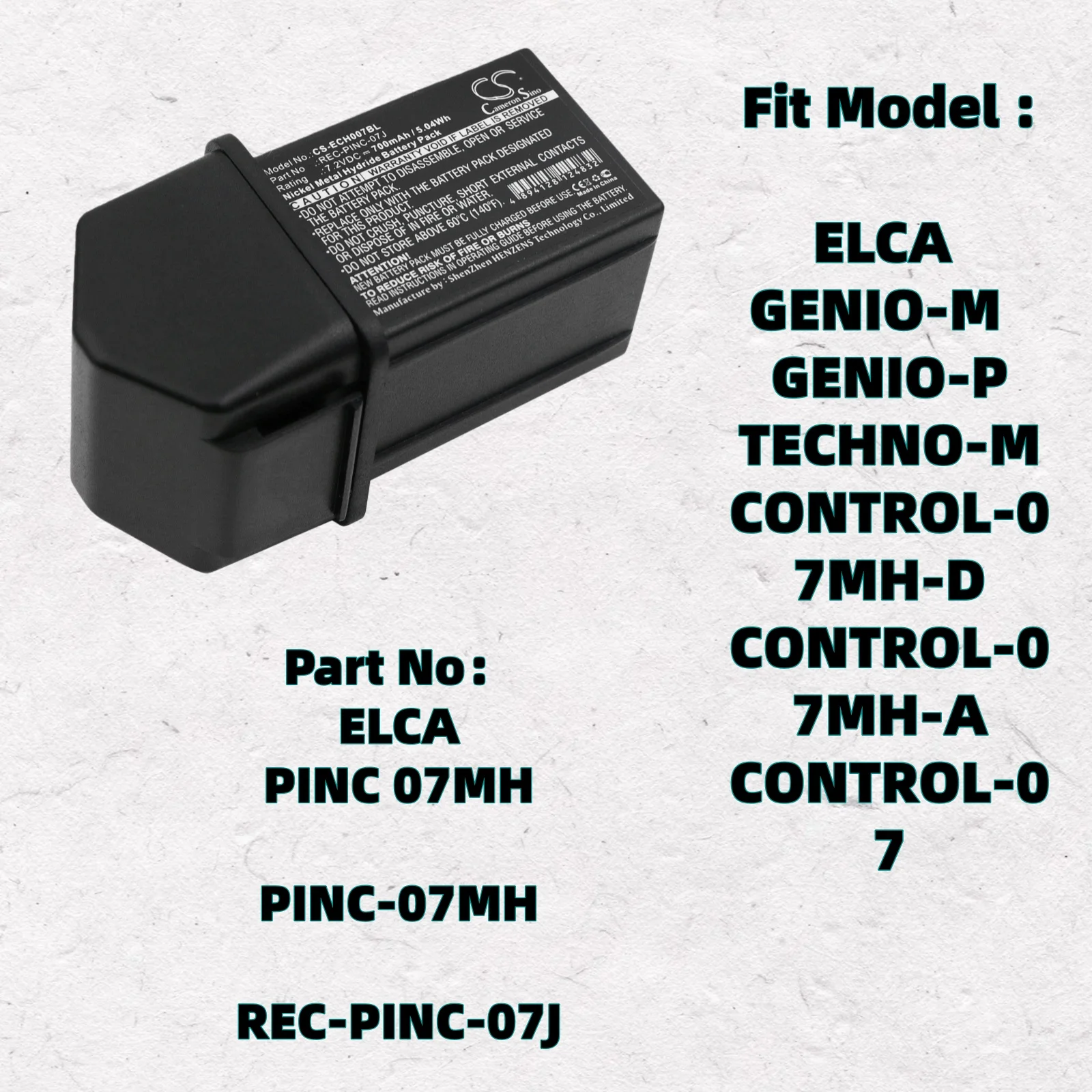 7.2V 700mAh Crane Remote Control Battery REC-PINC-07J PINC-07MH  for ELCA GENIO-M GENIO-P TECHNO-M CONTROL-07 07MH-D 07MH-A