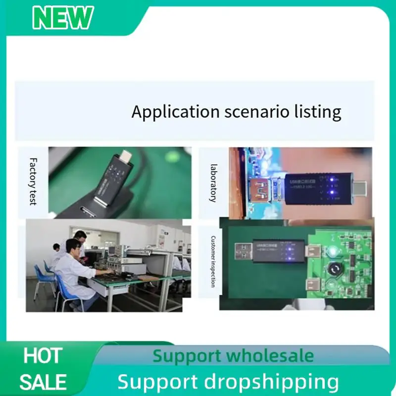 Solid 10Gbps USB3.2 Interface Tester HUB QC Test Type-C Docking Station USB Port Function Quick Test Voltage Test Free Driver