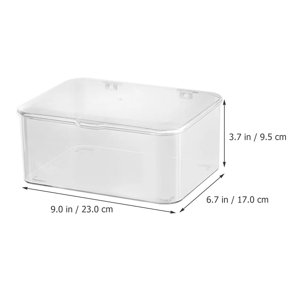 

Flip Top Storage Box for Desk Organizer with Large Capacity Premium Plastic Multi-Functional Desktop Organizing Box for Office