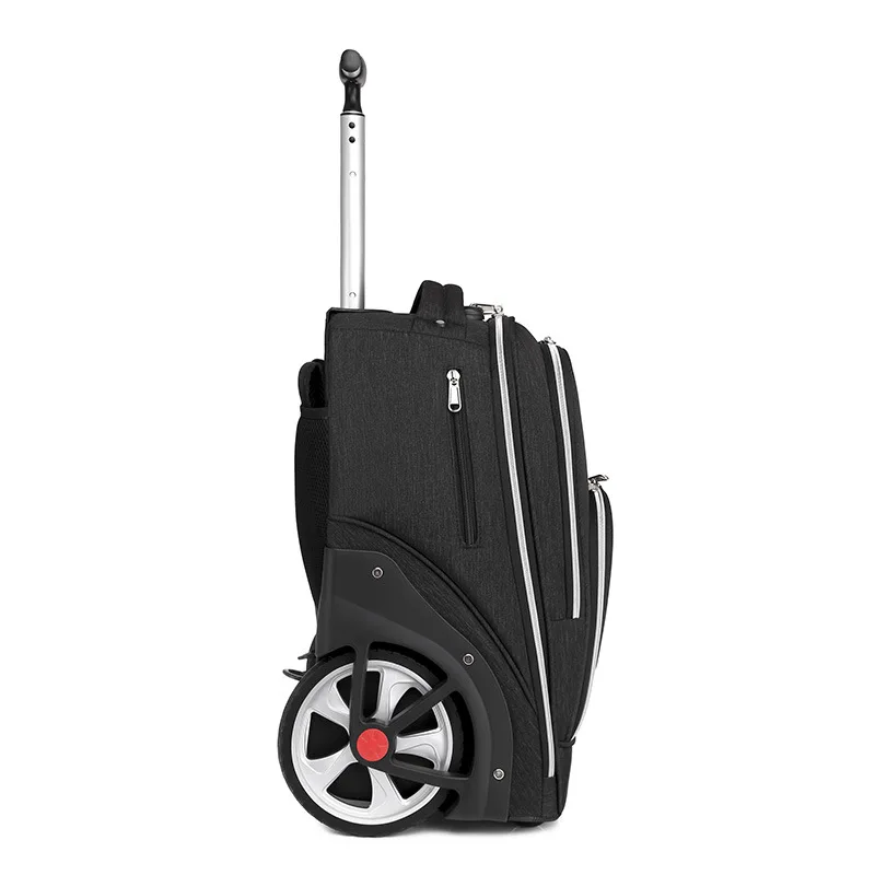 Imagem -03 - Trolley Mochila com Rodas Grande Capacidade Bolsa de Rodas Viagem Escolar Rolling Bagagem Laptop Business Bagagem 18