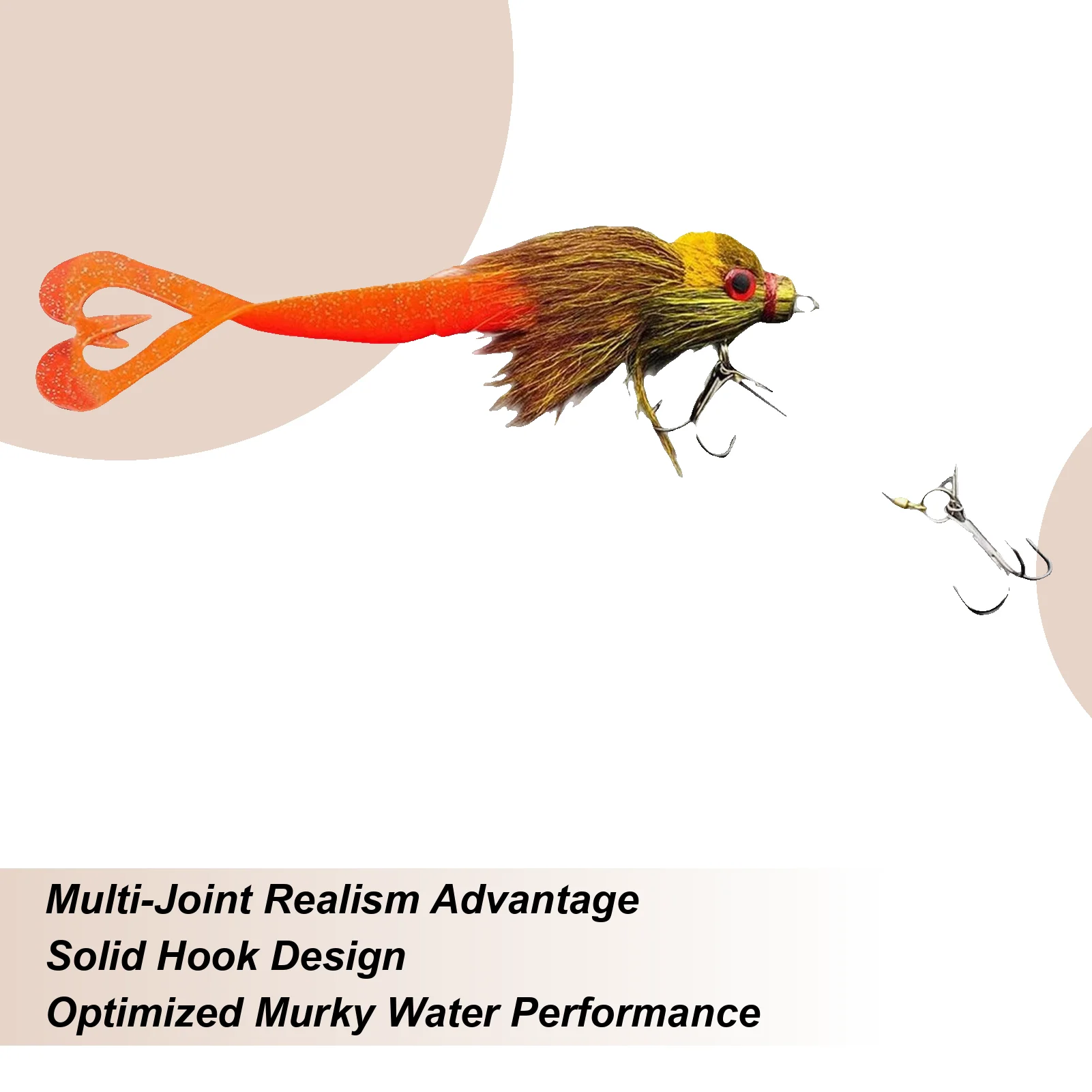 

Bass Swimbaits 22 см шарнирная мягкая приманка 3D дизайн волос в глазах искусственная приманка рыболовные снасти для пресноводной соленой воды лосось мускусная приманка