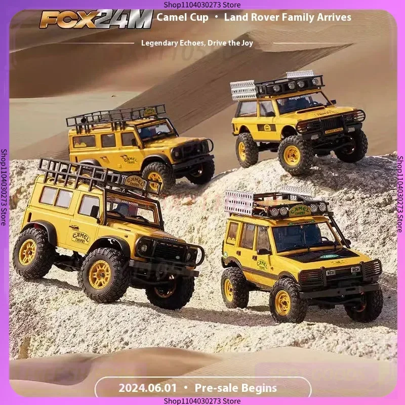 FMS FCX24M – Simulation de tasse de chameau, échelle 1/24, réplique de voiture RC Land Rover Defender 90/110, véhicule d'escalade à découverte initiale