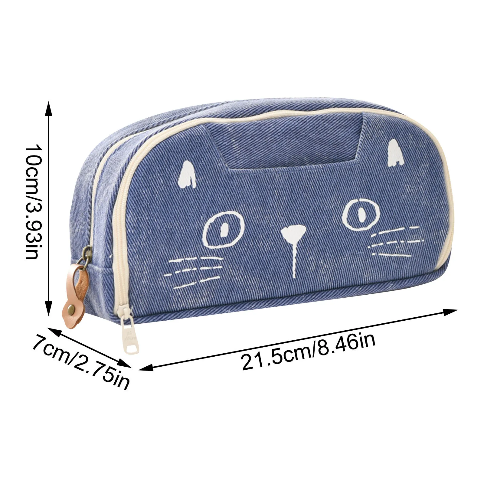 Large Capacity Pencil Case With Compartment Cute Cat Pencil Bag Stationery Storage Pen Box School Student Supplies