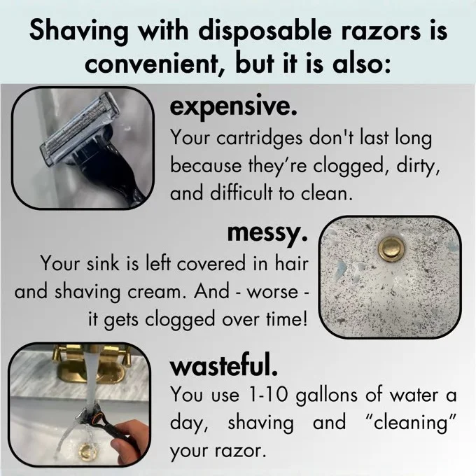 Portable Razor Blade Rinser Cleaner Household Shaver Wash Stand for Men