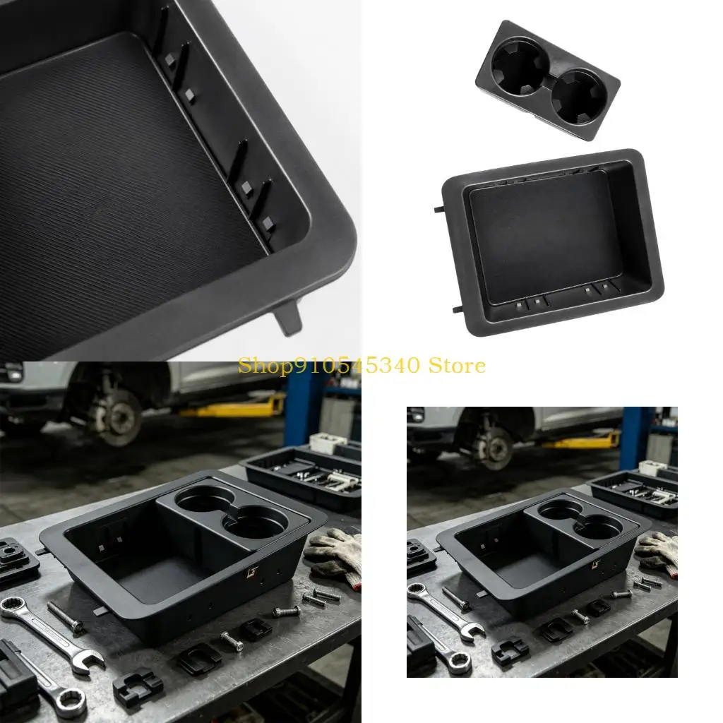 U2JA Center Console Cup Insert for a Listed Reference 22860866 Application, with Two Drink Wells, Separate Storage Tray, and