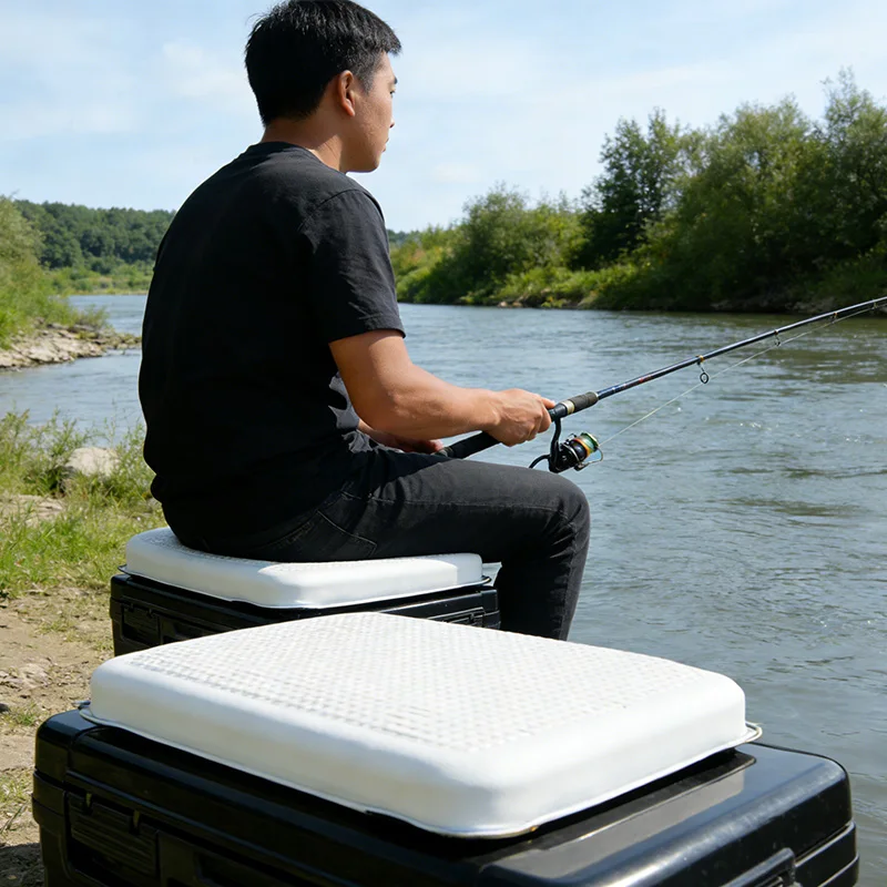 Fishing Box Stool Cushion,Box Composite Adhesive Soft Cushion Fishing Tackle Boxes Fishing Box Cushion Fishing Cushion