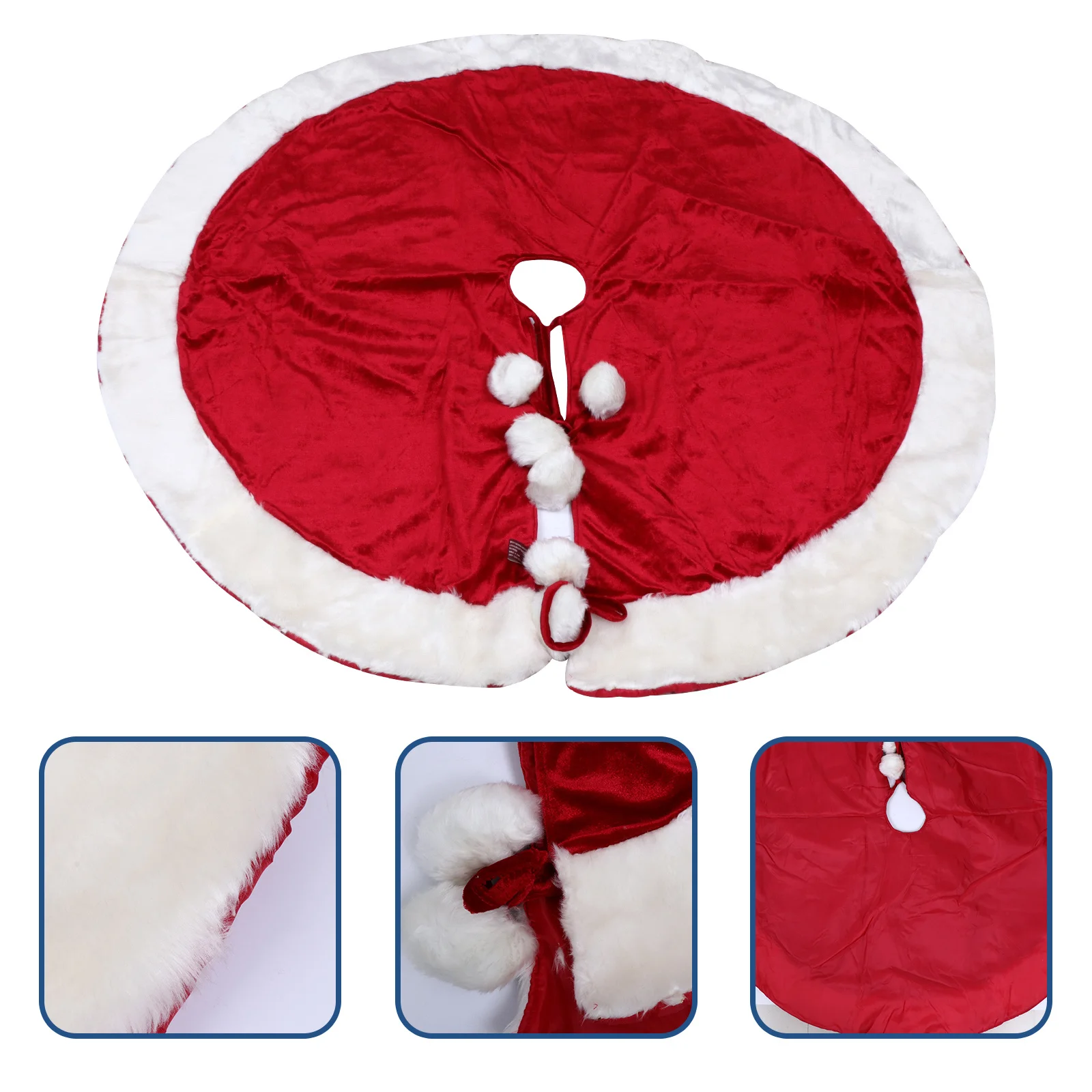 

1Pcs Christmas Tree Skirt Rustic Xmas Tree Apron Decoration for Home Garden Bar Holiday Atmosphere Mat