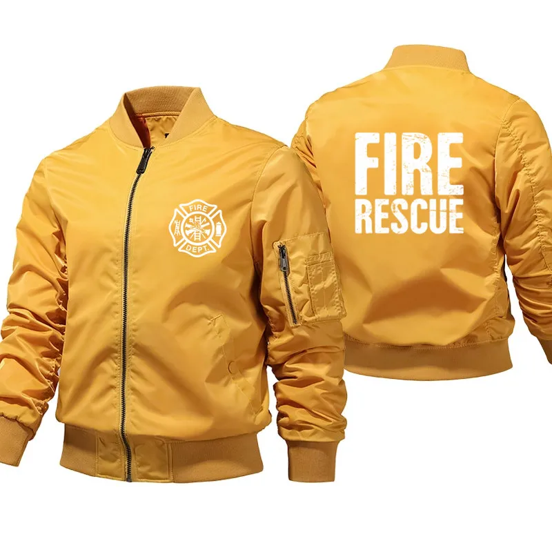 Fire Rescue Firefighter Fireman Bomber Jacket Ma-1 Aviator Pilot