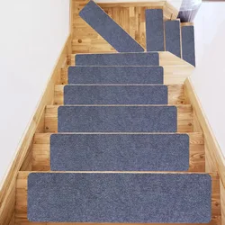 Alfombrilla suave para escalones de escalera, antideslizante, antideslizante, de madera maciza, absorción de seguridad para el hogar, Protector de escalera, decoración de alfombra